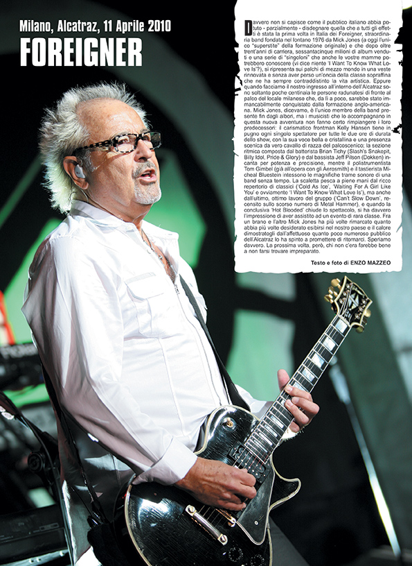 FOREIGNER - METAL HAMMER (ITALY)
