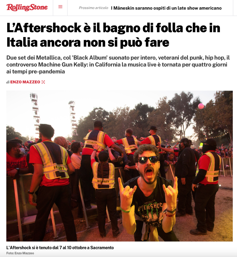 ROLLING STONE ITA - Aftershock Festival